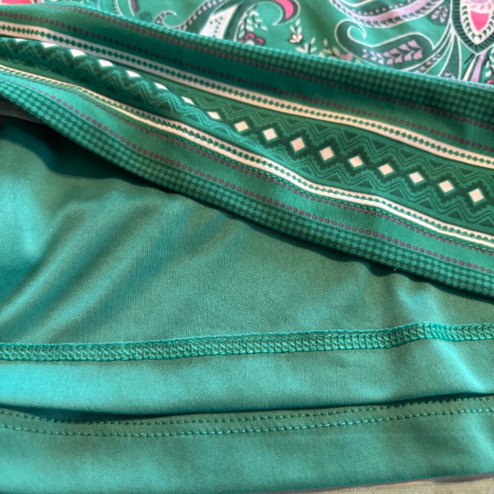 Magnolia Grace Green Paisley Sleeveless Dress Size Large - Picture 9 of 12